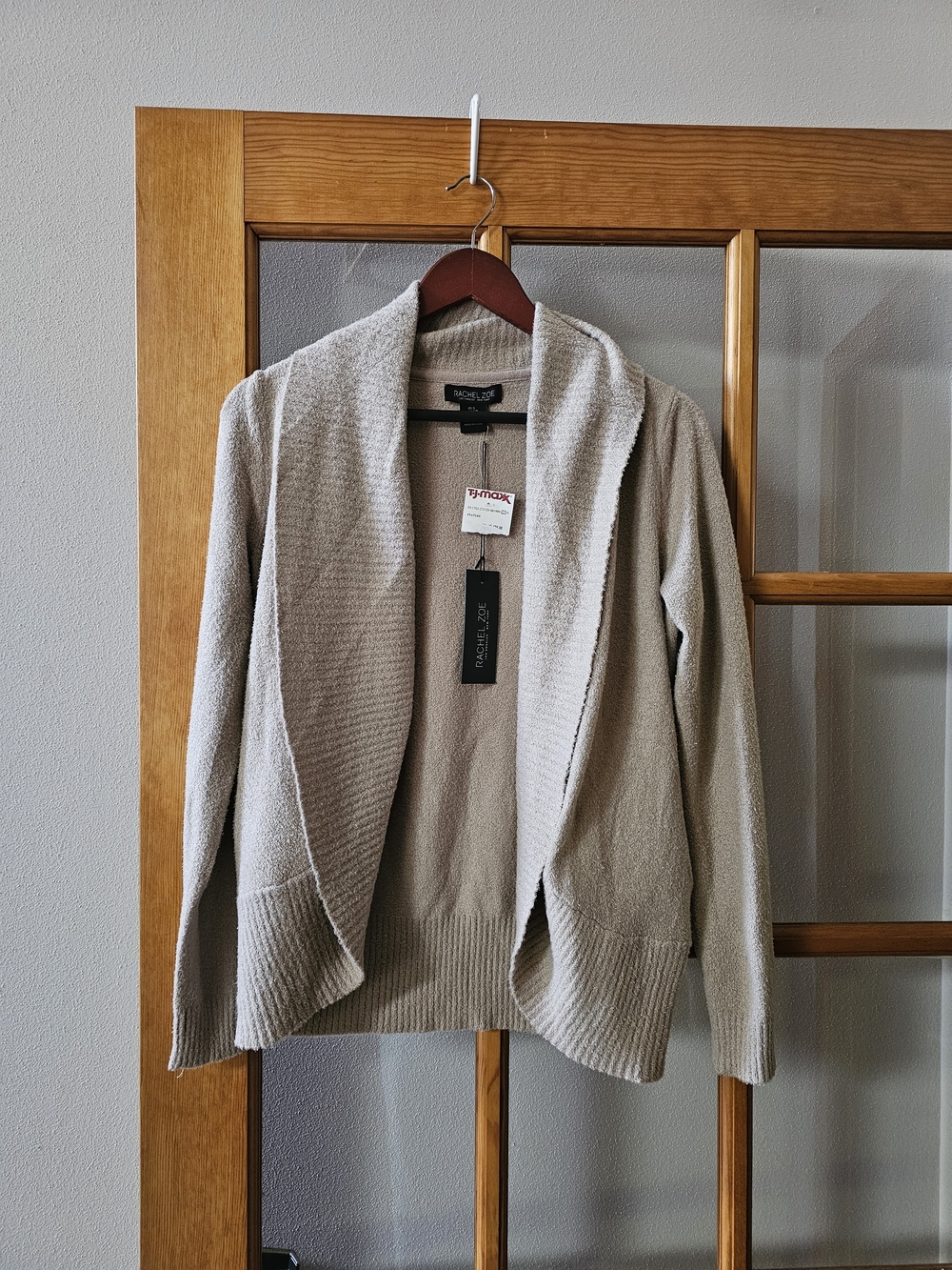Rachel Zoe Open-Front Cream Knit Cardigan Sweater